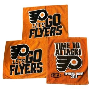 3 Philadelphia Flyers Let's Go Flyers Orange‎ Rally Towels Stadium Giveaway 2014